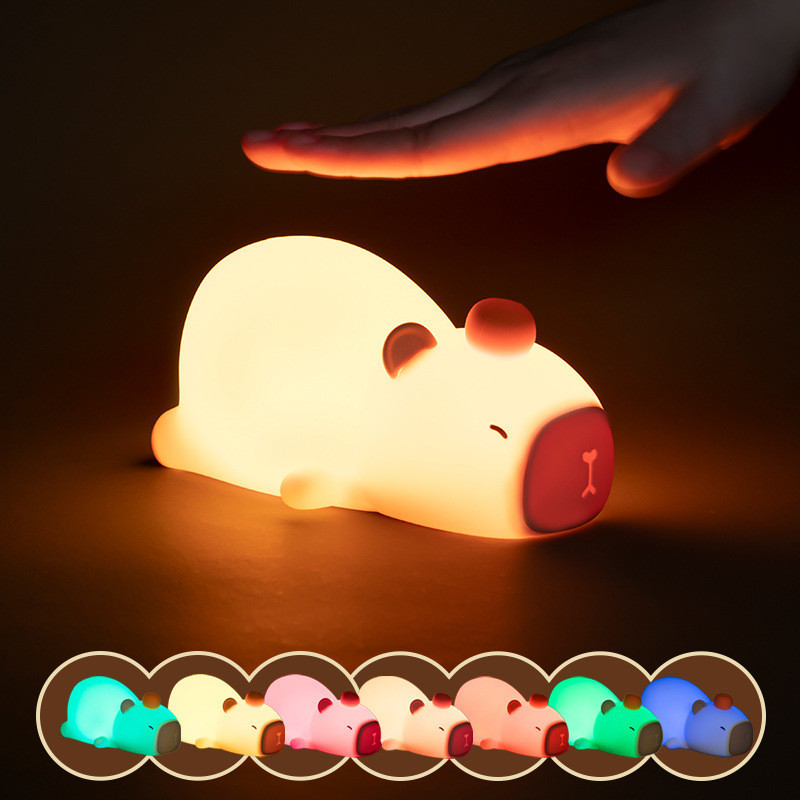 Đồng Hồ Báo Thức Capybara Để Bàn, Đồng Hồ Cute, Kiêm Đèn Ngủ LED, Trang Trí Decor Phòng Ngủ, Quà Tặng Sinh Nhật