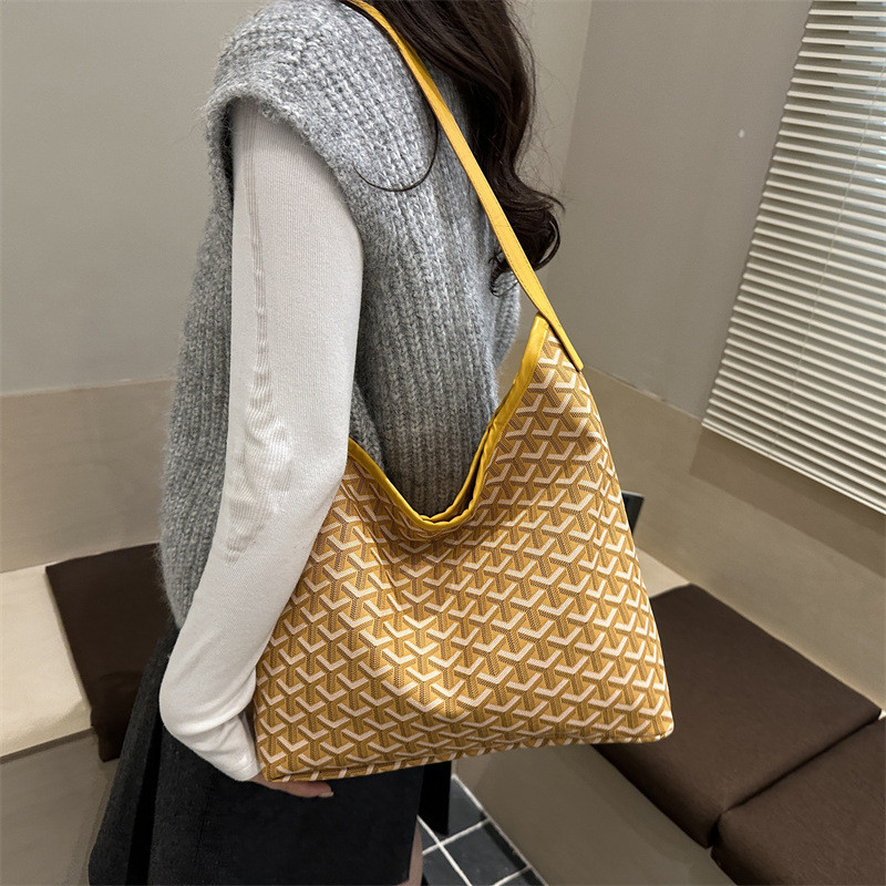 GC2 2026 Mới PU Thanh Lịch Túi Đeo Vai Thời Trang Kết Cấu Đá Dung Tích Lớn Túi Tote CG2