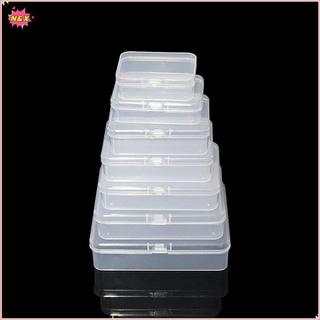 N & X 10 Chiếc Hình Chữ Nhật Trong Suốt Hộp Nhựa Trang Sức Thẻ Văn Phòng Phẩm Hộp Bảo Quản Hàng Nhỏ Hộp Bảo Quản.