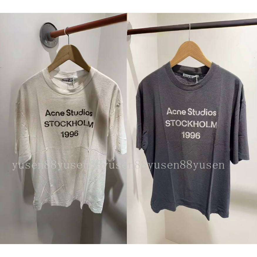 Áo thun nam nữ cổ tròn ngắn tay retro với logo rời chất lượng cao, phong cách đau khổ thời thượng