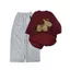 Sét bộ quần áo da cá in Ngựa xám + áo phông oversized hình CON LỪA, lý tưởng -quanaaounisex94