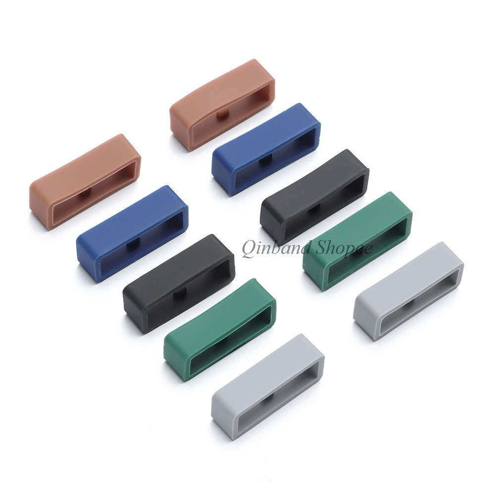 2 Chiếc Cao Su Silicon Dây Đeo Đồng Hồ Nhẫn Vòng Giữ Dây Đeo Đồng Hồ Giữ Vòng 18mm 20mm 22mm 24mm Vòng Tay Bảo Vệ Giá Đỡ Xanh Xanh Xanh Nâu Đen Xám