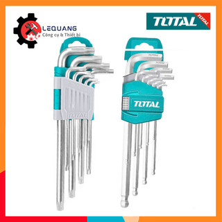 Bộ lục giác vặn ốc Total THT106391 - THT106292 loại dài đầu bi, đầu bông 9 món loại đẹp chịu lực tốt