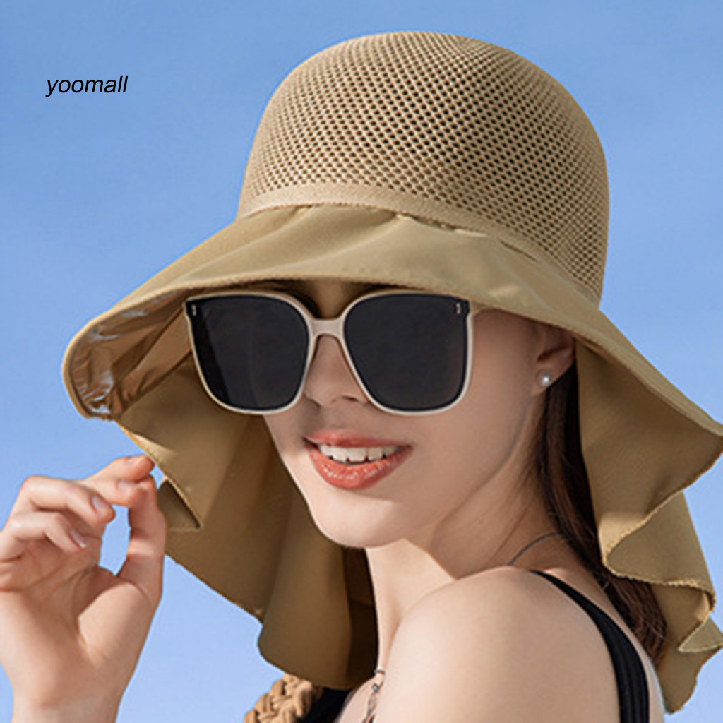 Mũ vành rộng nữ chống nắng, thoáng khí - Perfect cho mùa hè, bãi biển và du lịch