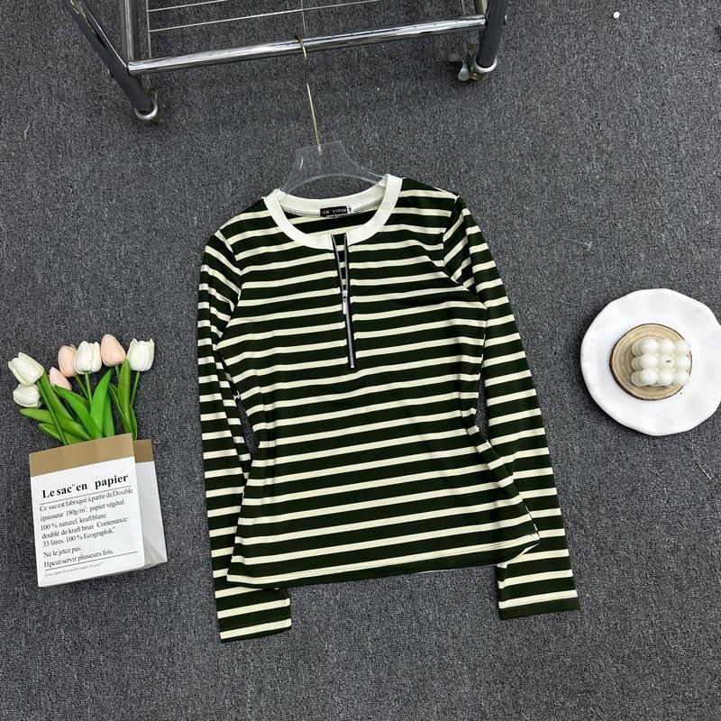 Áo Thun Nữ Tay Dài Dây Khóa Kéo Bᶖgsize 45-85kg ESHOP Áo Kiểu Cổ Trụ Thun Cotton Mềm Mịn MS534TD