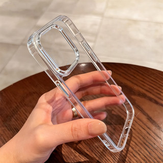 Ốp điện thoại acrylic linh hoạt trong suốt cho iPhone 16 15 14 ProMax 13 Pro 13ProMax 11Pro 7Plus 8Plus XR XS MAX 13 12 Pro T05