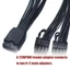 KIKIN Heavy Duty 16Pin Sang 2X 8Pin Card Đồ Họa Cáp Chuyển Đổi Nguồn 16AWG Dày Cho Hiệu Suất Ổn Định
