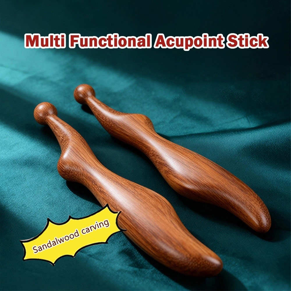 Gậy bấm huyệt NORDICLIFE, Dụng cụ cạo kinh tuyến Trị liệu bàn chân Massage điểm Stick, Nút bấm bấm Cổ Trị liệu bằng gỗ đàn hương Massage toàn thân