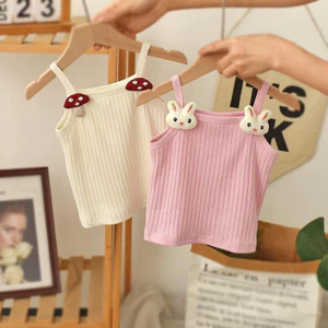 Áo Vest Nhỏ Bé Gái Mùa Hè Sling Phong Cách Ngắn 80-130 Size 5PUQ