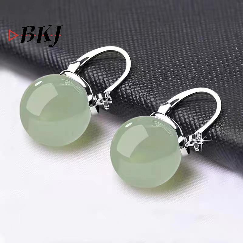 Bông Tai Hạt Ngọc Bích Cổ Xưa, Thời Trang Nhẹ Nhàng - Phụ Kiện Trang Sức Dành Cho Nữ