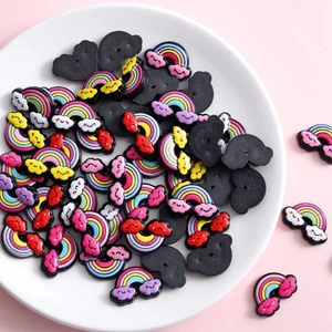 Charm đá gắn dép: Charm hình cầu vồng cute