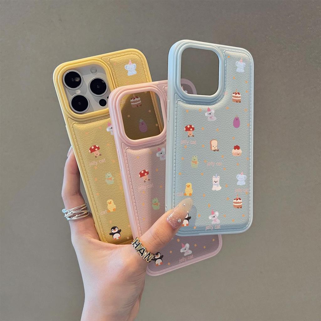 Ngọt ngào hệ nhỏ cưng thích hợp cho iPhone17 16pro trường hợp 11 promax 15Plus trống gói