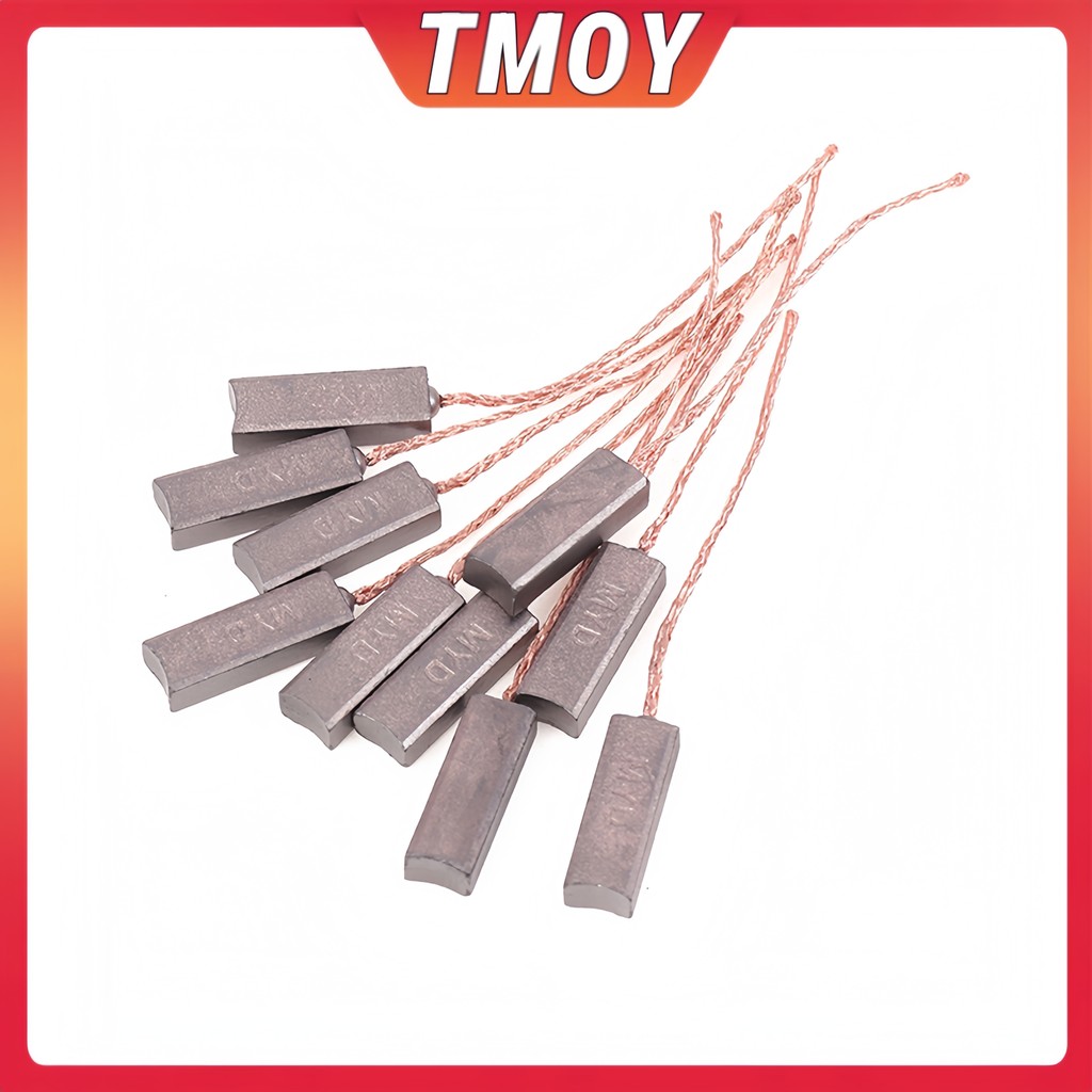 TMOY 10 CÁI 4.5X6.5X20mm Máy phát điện bằng đồng cao Bàn chải Carbon Bộ điều chỉnh máy phát điện cho BYD Mitsubishi TCS