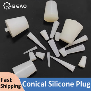 Nón Silicon Lỗ Cắm Hình nón Cao Su niêm phong Chai Nút chặn phôi che chắn phích cắm Rõ ràng / Đen