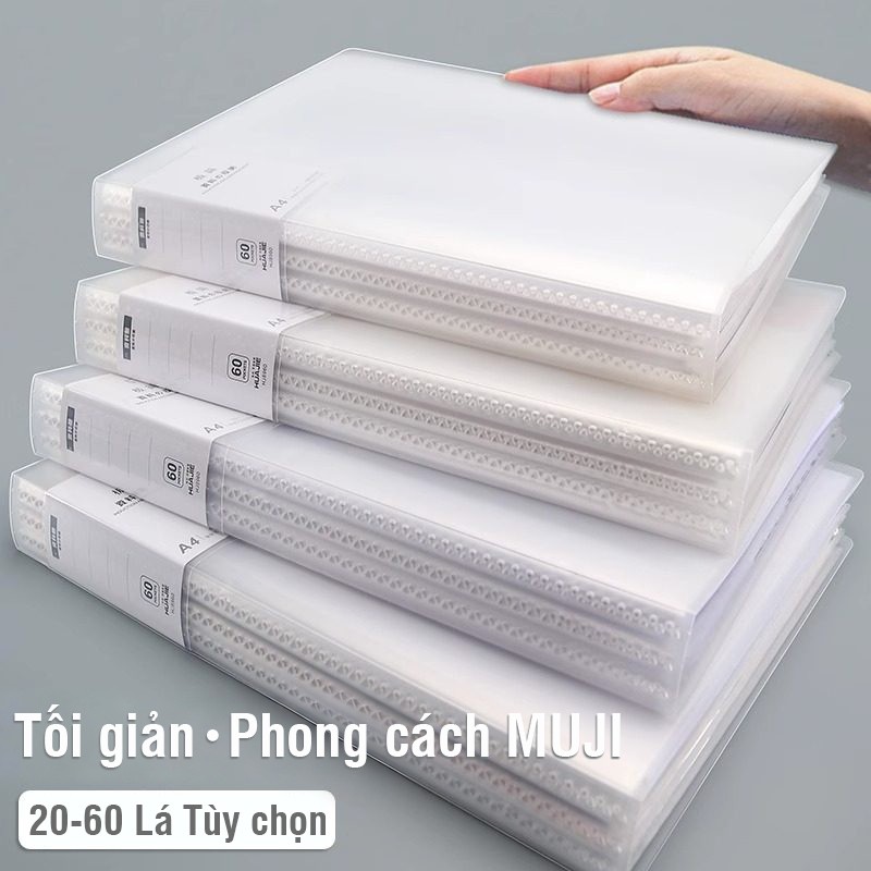 File Lá Đựng Tài Liệu A4 Cho Học Sinh Và Văn Phòng, Số Lá Đa Dạng 20/30/40/60, Tiện Dụng Và Bền Đẹp