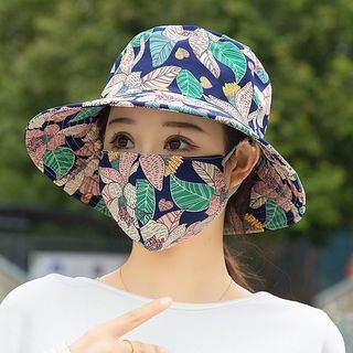 Mặt nạ lật mũ bảo hộ chống rơi tích hợp mũ chống nắng, bảo vệ cổ khi hoạt động ngoài trời mùa hè