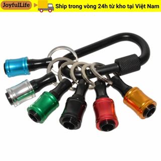 JOYFULLIFE 6 Cái Móc Chìa Khóa Adapter Mũi Khoan, 6 Chiếc Giá Đỡ Đầu Tua Vít Di Động, Cần Nối Dài Thay Đổi Nhanh Tay Dụng Cụ Cầm Tay Trọng Lượng Nhẹ Ngoài Trời