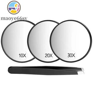 Gương phóng đại đầu đen BRYVEN, Gương mỹ phẩm mở rộng tròn 10 / 20 / 30X, có cốc hút Tiết kiệm không gian Gương trang điểm phòng tắm độ phân giải cao Người phụ nữ