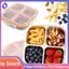 Hộp Bento 4 ngăn bằng thép không gỉ chống rò rỉ, Hộp đựng đồ ăn nhẹ cho trẻ em và người lớn, Lý tưởng để chuẩn bị bữa ăn & du lịch