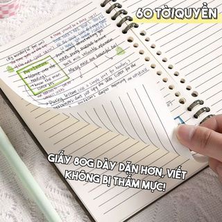 Sổ Còng Muji B5/A5 Thay Lõi Giấy - Sổ Tay Ghi Chép Học Sinh Bìa PP Trong Chống Nước, Giấy Kẻ Ngang, Caro Dày Mịn