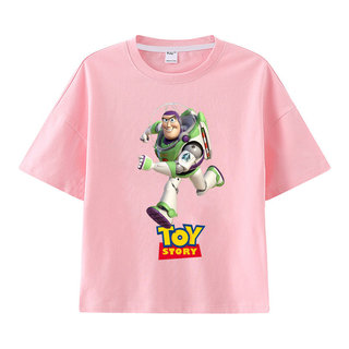 Áo thun bé trai in hình hoạt hình Buzz Lightyear trong phim Toy Story, kiểu dáng thoải mái và thoáng khí.