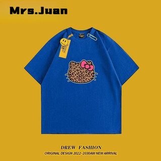 Áo thun Hello Kitty da báo cho bé – Cotton mềm form rộng mùa hè