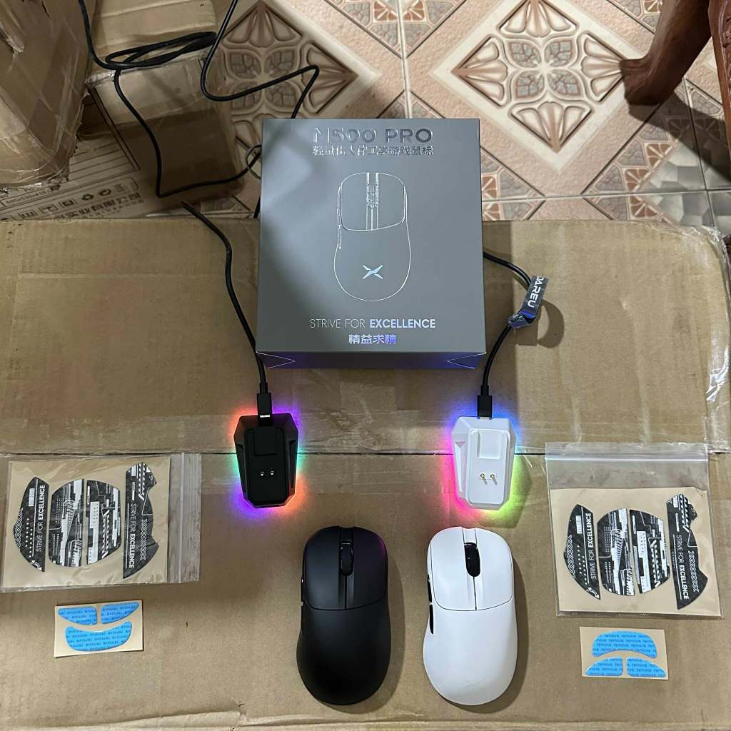 ( NEW- SALE )Chuột  Gaming Delux M500 PRO PAW3395 MAX 26000 DPI Đế sạc RGB |3 mode kết nối | BigBuy360 - bigbuy360.vn