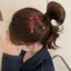 Kẹp Tóc SHUPUN, Chấm Bi Liền Mạch Tóc Barrettes, Mũ Đội Đầu Thời Trang Màu Đỏ Retro Mỏ Vịt Kẹp Tóc Phụ Kiện Tạo Kiểu Tóc