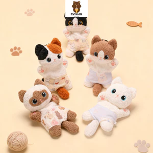 Rytanda Mô Phỏng Dễ Thương Mèo Plushie Giải Nén Túi Đậu Quần Mèo Con Sang Trọng Mặt Dây Chuyền Động Vật Móc Khóa Mềm Động Vật Búp Bê Học Trang Trí Phòng Trẻ Em Bạn Gái Năm Mới Quà Tặng Giáng Sinh