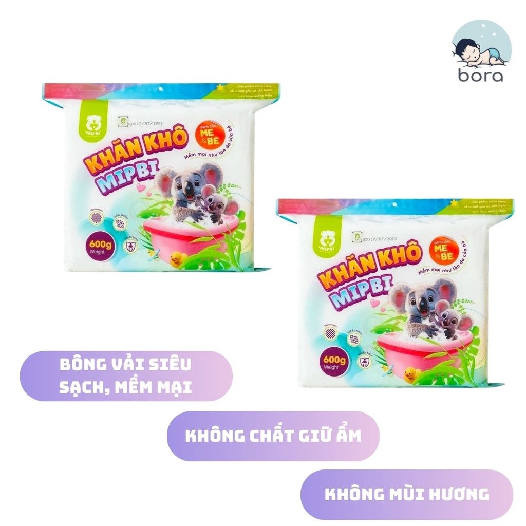Khăn vải khô Mipbi chính hãng, khăn khô đa năng, cao cấp dành cho mẹ và bé