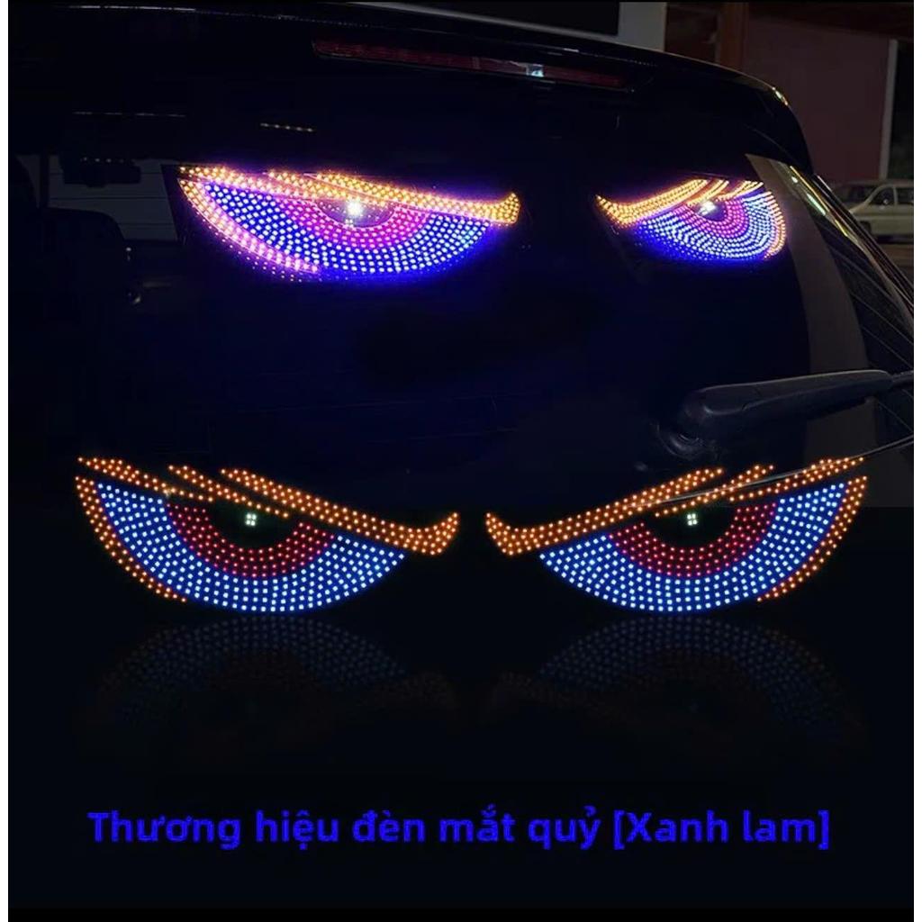 LED Mắt quỷ USB, Bộ 2 đèn mắt quỷ trang trí xe màn hình led đèn kính phía trước và phía sau hiệu ứng ánh sáng đẹp dễ