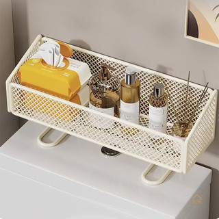 Giá để đồ nhà tắm 2 trong 1, không đục lỗ, chịu lực mạnh, đa năng, kèm giá treo khăn giấy và giá giấy vệ sinh