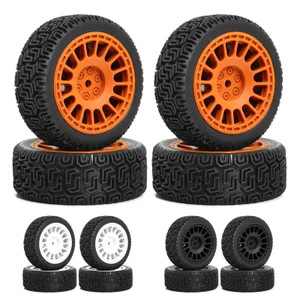 4 68mm Rally Lốp Lốp Cao Su Lốp Bánh Xe Cho Tamiya XV01 XV02 TT01 TT02 PTG-2 1 / 10 RC Rally Racing Xe Nâng Cấp Phần