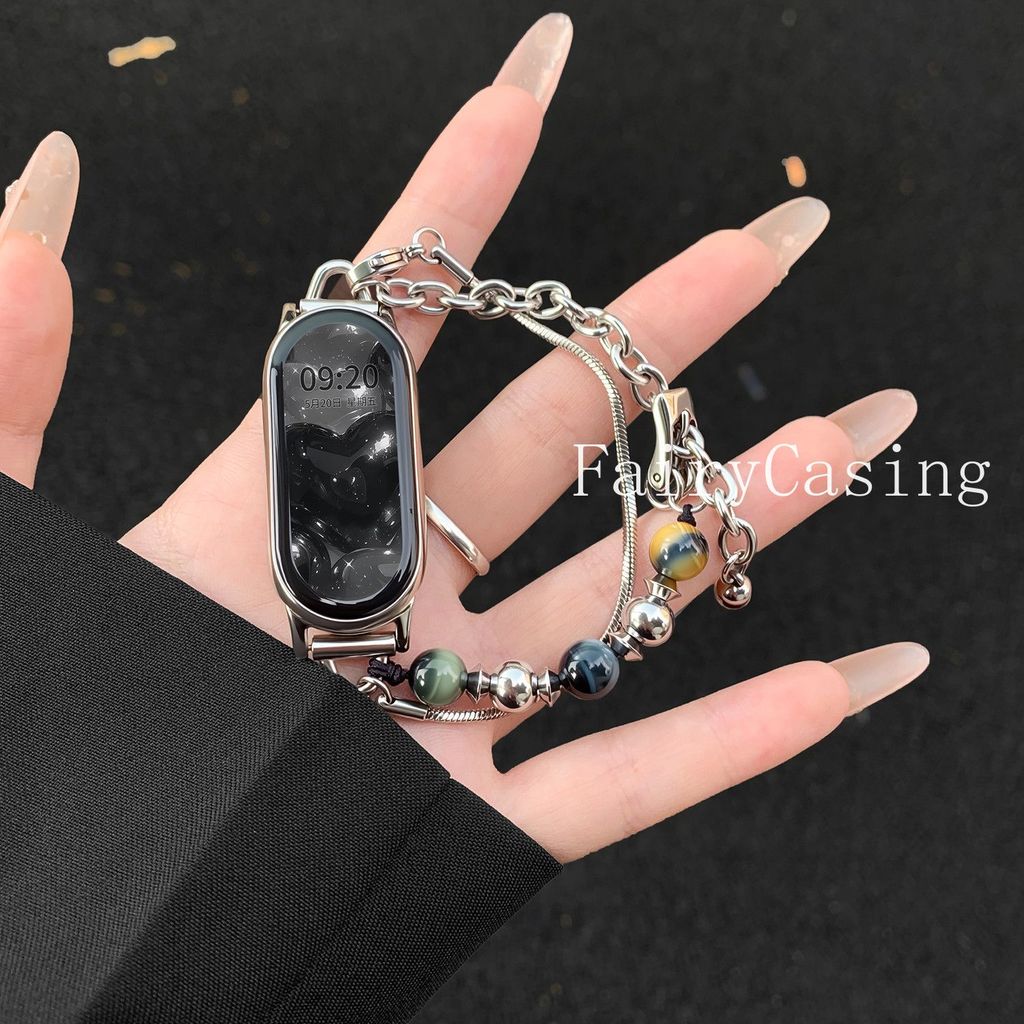 Dây đeo hàng đôi cho Xiaomi Mi 10 9 8 7 6 5 4 3 Dây đeo đồng hồ cho Mi Band 8 9 Hoạt động Vòng tay Trang sức Dây chuyền rắn Phụ kiện