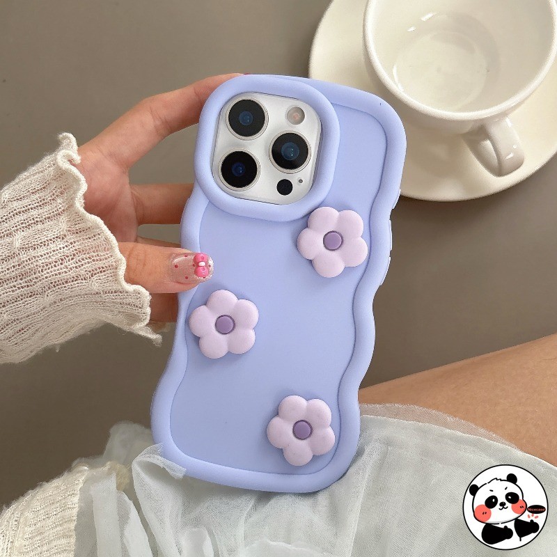 Ốp Điện Thoại Sóng 3D Hoa Dễ Thương Cho Huawei Nova Y91 Y90 Y73 Y72 Y72S Y71 Y70 Y63 Y62 Plus Y61 Y60 5G 4G Vỏ Màu Kẹo Hoạt Hình Vỏ Mềm Chống Sốc