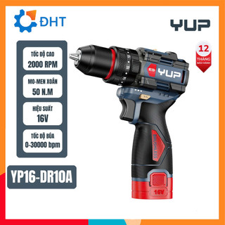 Máy Khoan Pin 16V YUPAI YP16 DR10A 10MM 3 Chức Năng – Khoan, Bắt Vít, Đảo Chiều, Bảo Hành Chính Hãng