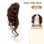SHUPUN Bun Head Tóc Giả, Kẹp Tóc Lớn Lông Tơ Kẹp Tóc Bun Móng Vuốt Kẹp, Màu Nâu Thanh Lịch Tổng Hợp Xoăn Tóc Phụ Kiện Tóc