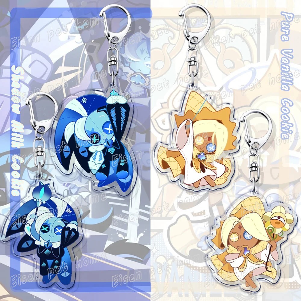 Móc khóa Cookie Run Kingdom Shadow Milk Cookie Pure Vanilla mica ...