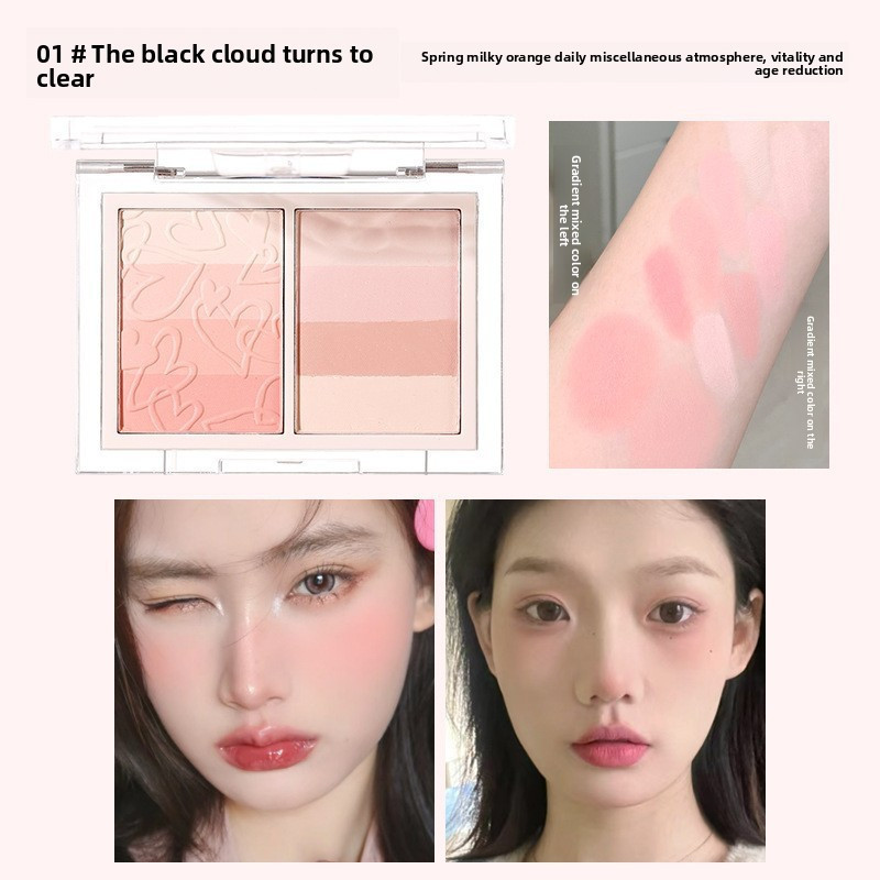 XIXI D717 Má Hồng Phấn Mịn Lên Màu Tự Nhiên, Blush Gradient Dễ Tán, Trang Điểm Hằng Ngày