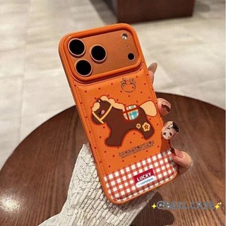 Ốp lưng iPhone 17 16 15 14 13 12 11 Pro Max X XR Max 7 8 Plus Red Wave Dot Pony da vân trường hợp điện thoại