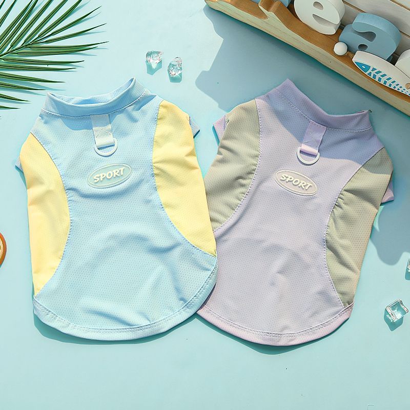 Mùa Hè Thoáng Mát Quần Áo Chó Mèo Chó Quần Áo Chống Côn Trùng Mùa Hè Phải Có Kem Chống Nắng Ice Silk Họa Tiết