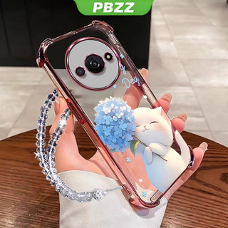 Ốp Lưng Cho xiaomi redmi a3 2024 4g Vỏ Điện Thoại Vỏ Mềm Silicon Chống Sốc Thiết Kế Mới Thẩm Mỹ Trong Suốt Hoạt Hình Mèo Vòng Tay Cho Bé Gái SJSLLSHM01