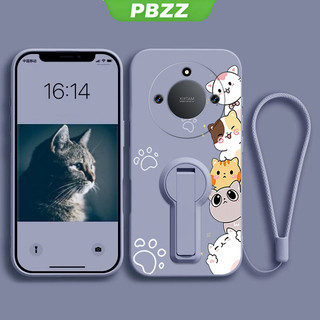 Trường hợp đối với Honor X9C 5g x9a x9b 5g điện thoại vỏ softcase Silicone lỏng chống sốc Bìa thiết kế mới thẩm mỹ phim hoạt hình mèo với chủ ytxzdzmm01