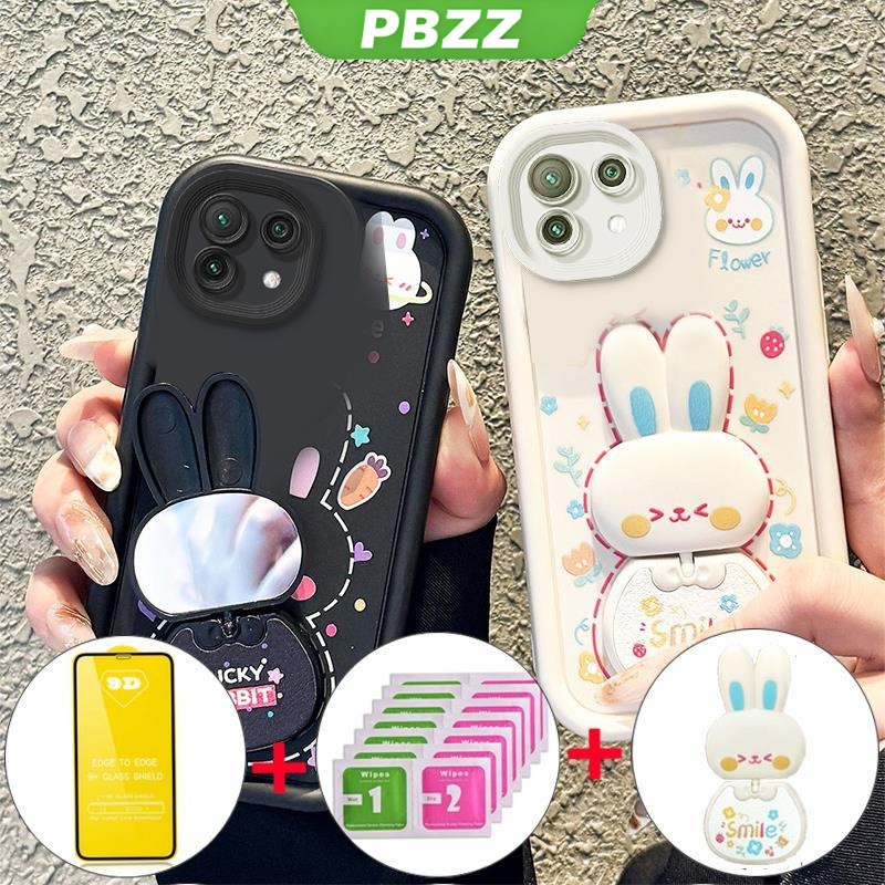 Ốp Lưng Cho Xiaomi 11 12 15 14 13 Ultra Mi 15 14 Pro 12t 11t 14T 13T Pro 5g 11 12 lite Vỏ Điện Thoại Chống Sốc Thiết Kế Mới Thỏ Thẩm Mỹ Có Giá Đỡ Và Phim Mềm JTMCETZJ01