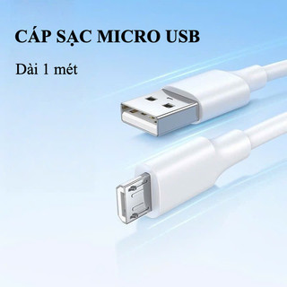 Cáp sạc Micro USB 1 mét, vỏ cáp dẻo bền, chống đứt gãy - Thích hợp dùng cho các thiết bị có cổng Micro- hỗ trợ bán sỉ
