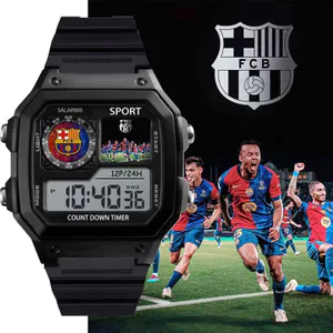 Đồng hồ xung quanh đội FC Barcelona, Đồng hồ vuông nhỏ điện tử chống nước cho học sinh, Quà tặng sinh nhật