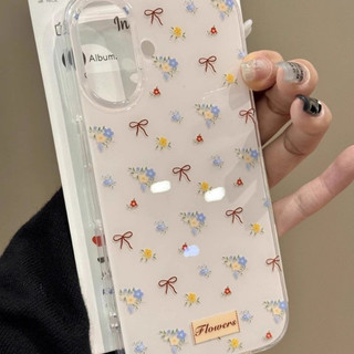 Áp dụng cho IPhone 17 16 15 14 13 12 11 Pro Max XR XS MAX 78PLUS Hoa vỡ Bowknot trường hợp điện thoại
