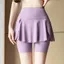 BORAGETE Yoga Skorts, Quần váy giả hai mảnh chống phơi sáng nhanh khô, tích hợp túi thun lưng cao đi xe đạp Skorts Tập luyện quần vợt