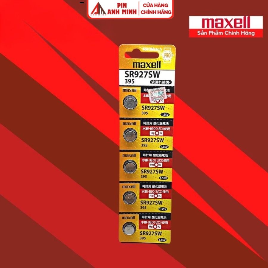 5 Viên Pin Đồng Hồ SR626 / SR621 / SR716 / SR521 / SR616 / SR516 / SR721 / SR920 / SR927 Maxell Chính Hãng