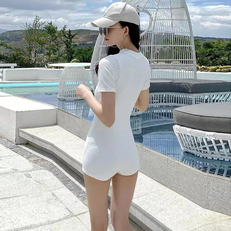 Áo tắm một mảnh áo tắm mỏng thời trang tay ngắn